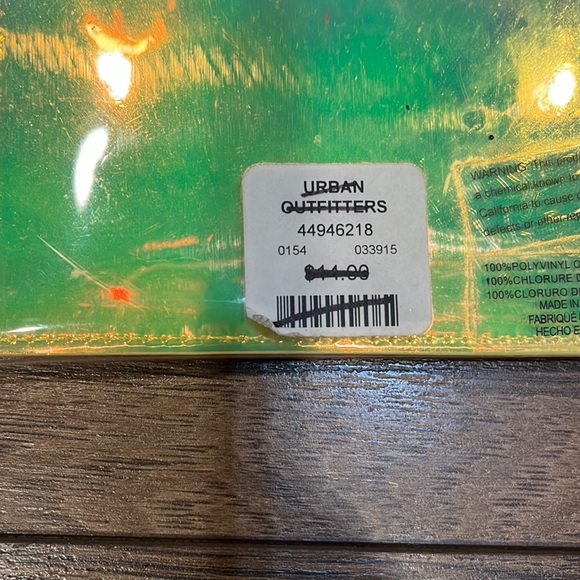 New Urban Outfitters Clear Zipper Pouch Wallet Phone Case w/ Yellow Card Holder - Picture 7 of 7